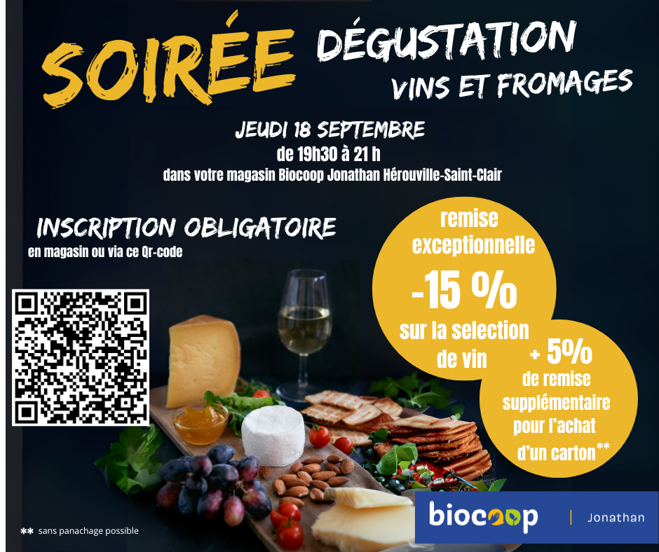 Soirée dégustation vins et fromages 