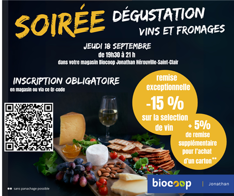 Soirée dégustation vins et fromages 